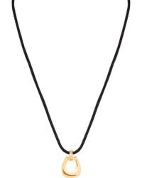 Astrid & Miyu - Corded Horseshoe Pendant Necklace - Lyst