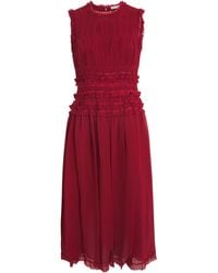 Ulla Johnson - Silk Crepe De Chine Midi Dress - Lyst