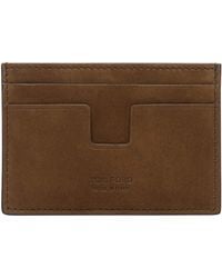 Tom Ford - Suede T-Line Card Holder - Lyst
