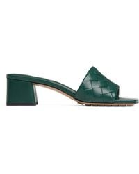 Bottega Veneta - Lambskin Parco Heeled Mules 45 - Lyst