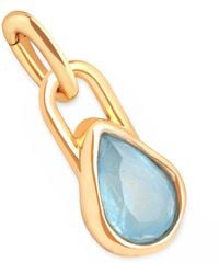 Astrid & Miyu - Plated March Birthstone Charm - Lyst