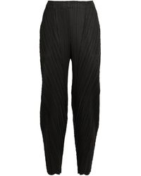 Pleats Please Issey Miyake - Pleated Powan Tapered Trousers - Lyst