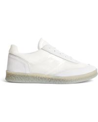 MM6 by Maison Martin Margiela - Suede-trim Low-top Sneakers - Lyst