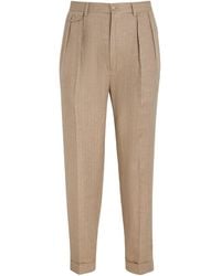 Polo Ralph Lauren - Linen-Blend Herringbone Whitman Trousers - Lyst