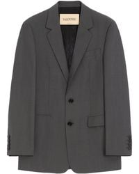 Valentino - Mohair-Wool Single-Breasted Blazer - Lyst