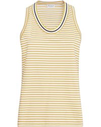 Brunello Cucinelli - Cotton Stripe Tank Top - Lyst