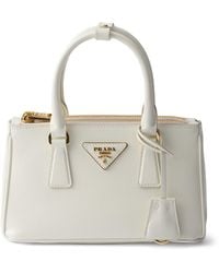 Prada - Mini Patent Saffiano Leather Galleria Top-Handle Bag - Lyst