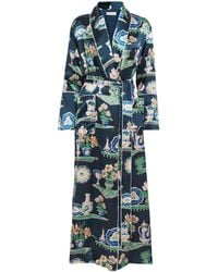 Olivia Von Halle - Silk Pottery Print Capability Robe - Lyst