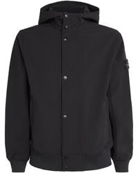 Stone Island - Light Soft Shell-R Hooded Jacket - Lyst