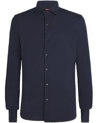 Isaia - Cotton Jersey Sport Shirt - Lyst