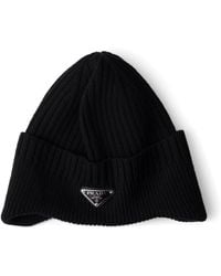 Prada - Wool-Blend Beanie - Lyst