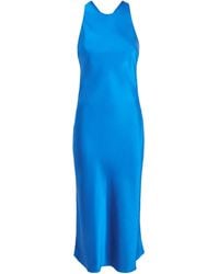 Claudie Pierlot - Satin Open-Back Midi Dress - Lyst