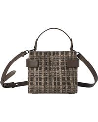 Brunello Cucinelli - Small Tweed Essence Cross-Body Bag - Lyst