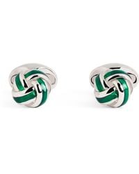 Deakin & Francis - Sterling And Enamel Knot Cufflinks - Lyst