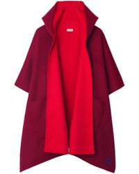 Burberry - Cashmere Ekd Hooded Cape - Lyst