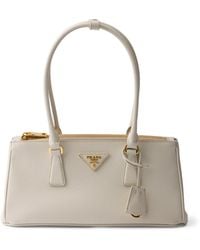 Prada - Medium Leather Galleria Top-Handle Bag - Lyst