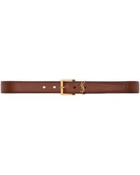 Saint Laurent - Calfskin Cassandre Belt - Lyst