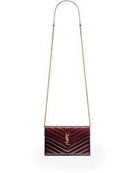 Saint Laurent - Monogram Matelassé Envelope Chain Wallet - Lyst