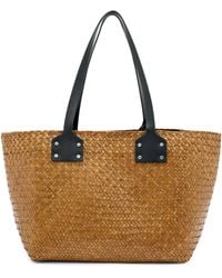 AllSaints - Straw Mosley Tote Bag - Lyst