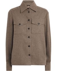 Kiton - Virgin Wool-Cashmere Overshirt - Lyst