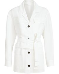 Brunello Cucinelli - Twill Safari Blazer - Lyst
