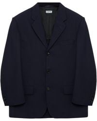Loewe - Wool Single-Breasted Blazer - Lyst