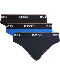 BOSS - Stretch-cotton Power Briefs (pack Of 3) - Lyst