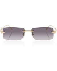 Cartier - Clash De Rectangle Sunglasses - Lyst