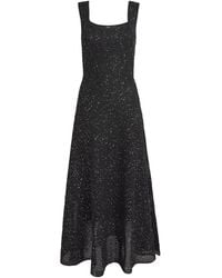 Maje - Knitted Rhinestone Maxi Dress - Lyst