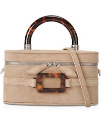 Roger Vivier - Mini Suede Vanity Belle Vivier Top-Handle Bag - Lyst