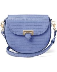 Aspinal of London - Leather Croc-Embossed Portobello Cross-Body Bag - Lyst