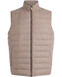 FIORONI CASHMERE - Virgin Wool Reversible Gilet - Lyst