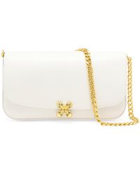 McQueen - Leather Skull Flower Shoulder Bag - Lyst