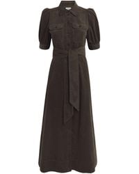 ME+EM - Cotton Corduroy Midi Shirt Dress - Lyst