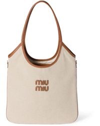Miu Miu - Ivy Canva Tote Bag - Lyst