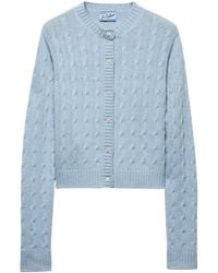 Prada - Cashmere Cable-Knit Cardigan - Lyst