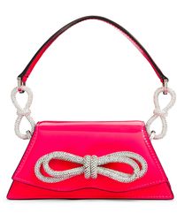 Mach & Mach Satin Samantha Double Bow Mini Bag in Pink Glitter (Pink ...