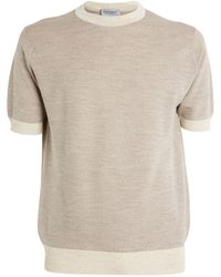 John Smedley - Merino Wool Jacquard T-shirt - Lyst