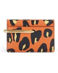 Givenchy - Leather Leopard Pinch Cardholder - Lyst