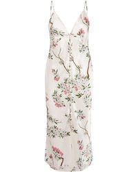 Olivia Von Halle - Silk Floral Ilse Midi Slip Dress - Lyst