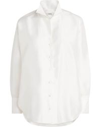 Sandro - Silk Satin Oversized Shirt - Lyst