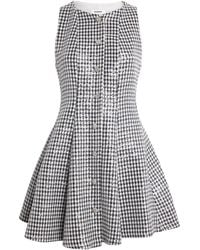 Sandro Tweed Mini Dress in Blue | Lyst