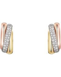 Cartier - Rose, And Diamond Trinity Box Earrings - Lyst