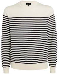 Theory - Merino Wool Striped Sweater - Lyst