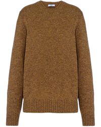 Prada - Wool-cashmere Crew-neck Sweater - Lyst