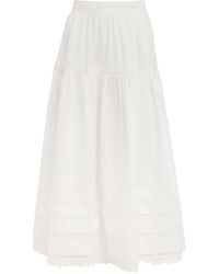 Doen - Organic Cotton Sebastiane Midi Skirt - Lyst