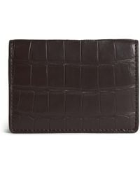 Elliot Rhodes - Crocodile Leather Card Holder - Lyst