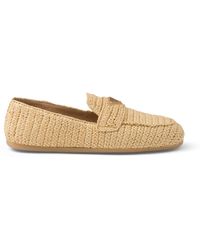 Prada - Woven Loafers - Lyst