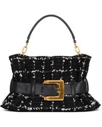 Balmain - Medium Tweed Anthem Shoulder Bag - Lyst