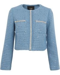 Maje - Embellished Tweed Jacket - Lyst